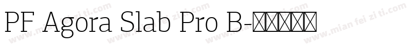 PF Agora Slab Pro B字体转换